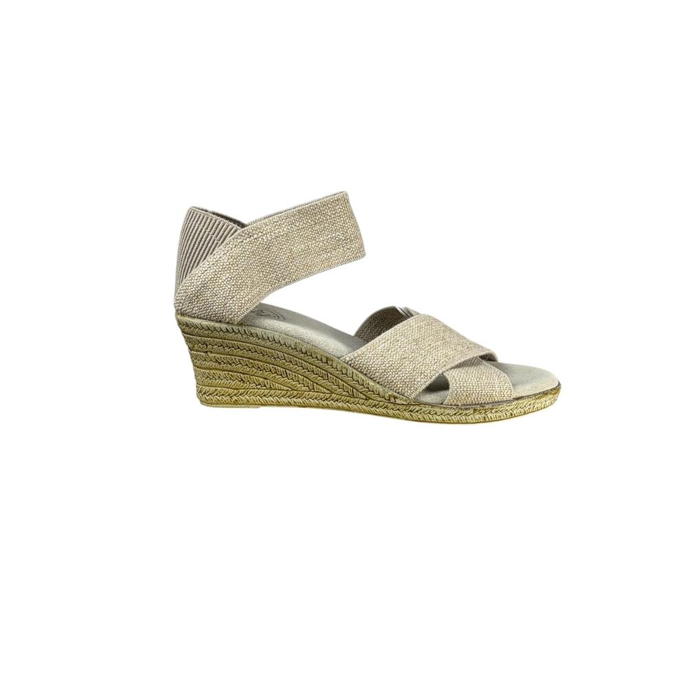 Charleston Shoe Co Beige Cannon Core Espadrille Wedge Sandals Size 6